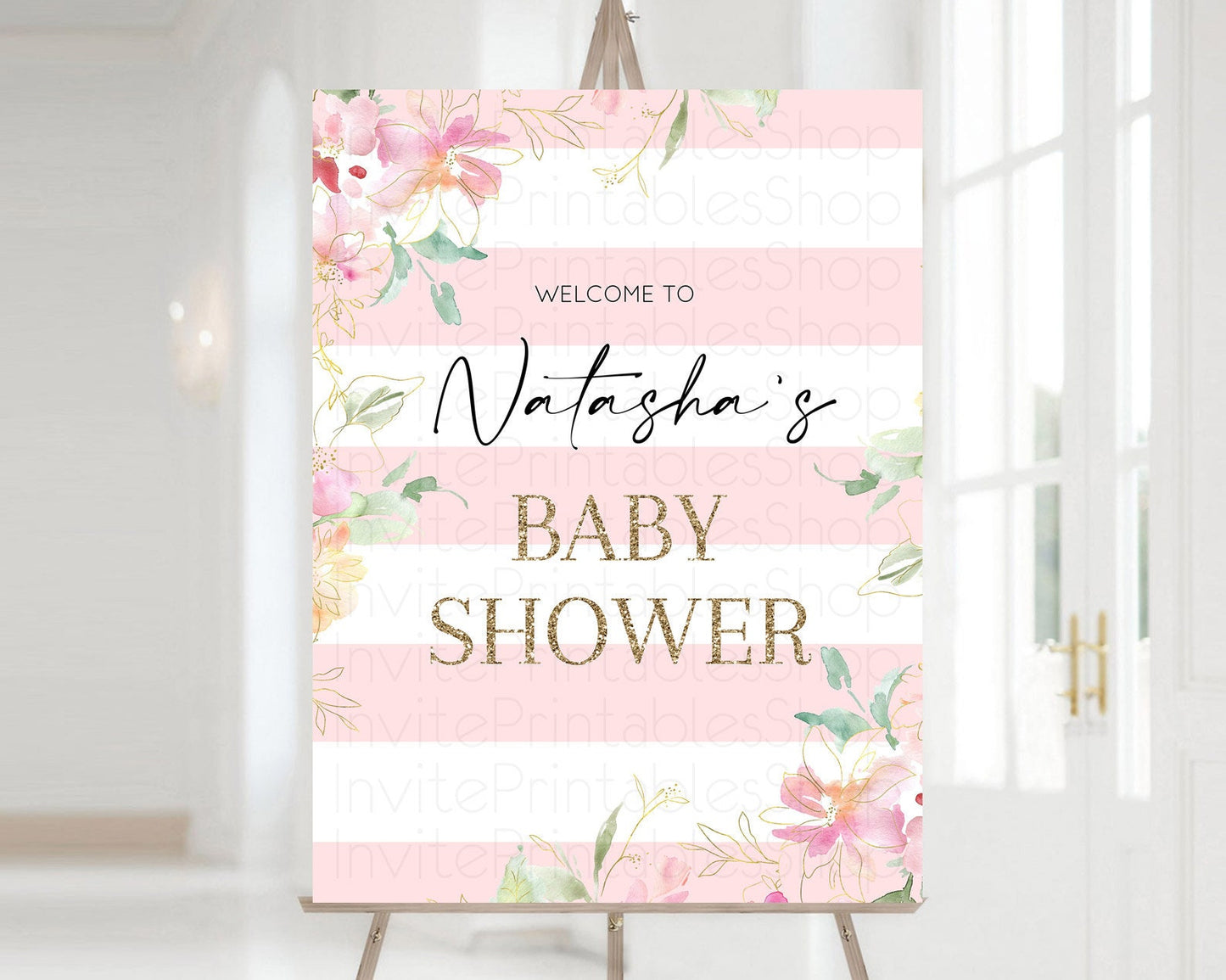 Secret Garden Baby Shower Welcome Sign Wildflower Welcome Board Pastel Flower Garden Welcome Poster Boho Wildflower Welcome Sign D10301