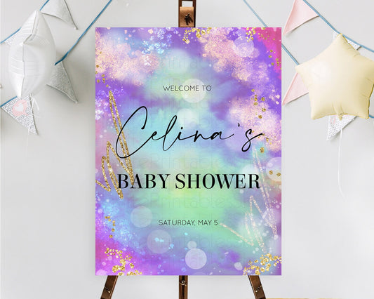Editable Rainbow Welcome Sign Pastel Welcome Board Colorful Pastel Watercolo