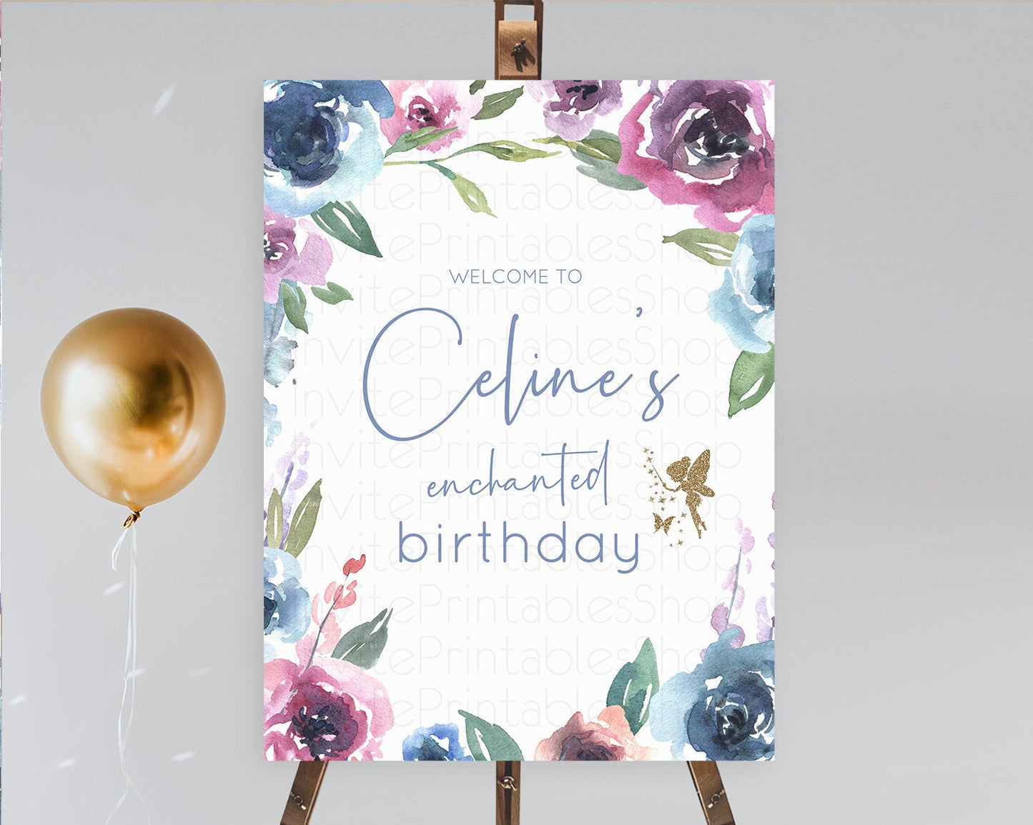 Fairy Welcome Sign Fairy Welcome Board Enchanted Garden Pastel Floral Butterfly Decor Secret Garden First Birthday Welcome Sign D10188