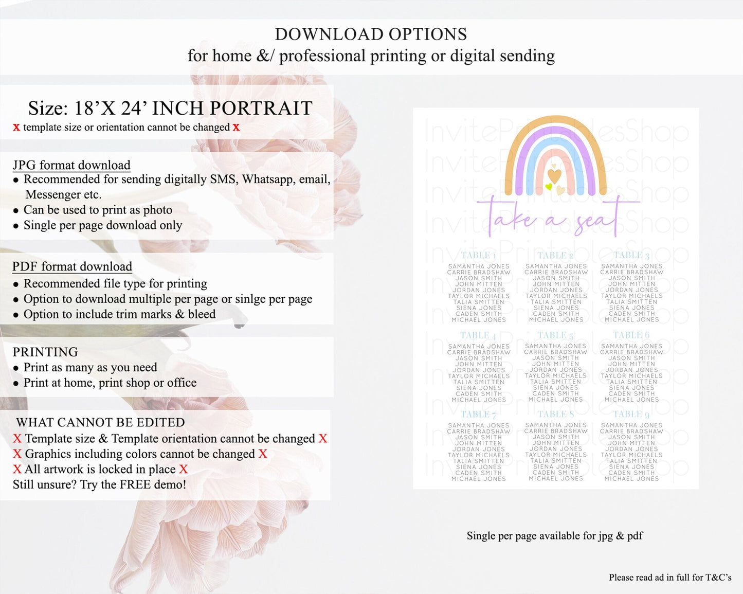 Pastel Rainbow Seating Chart Boho Rainbow Seating Chart Rainbow Seating Chart Pastel Seating Chart Boho Rainbow Seating Sign D10238