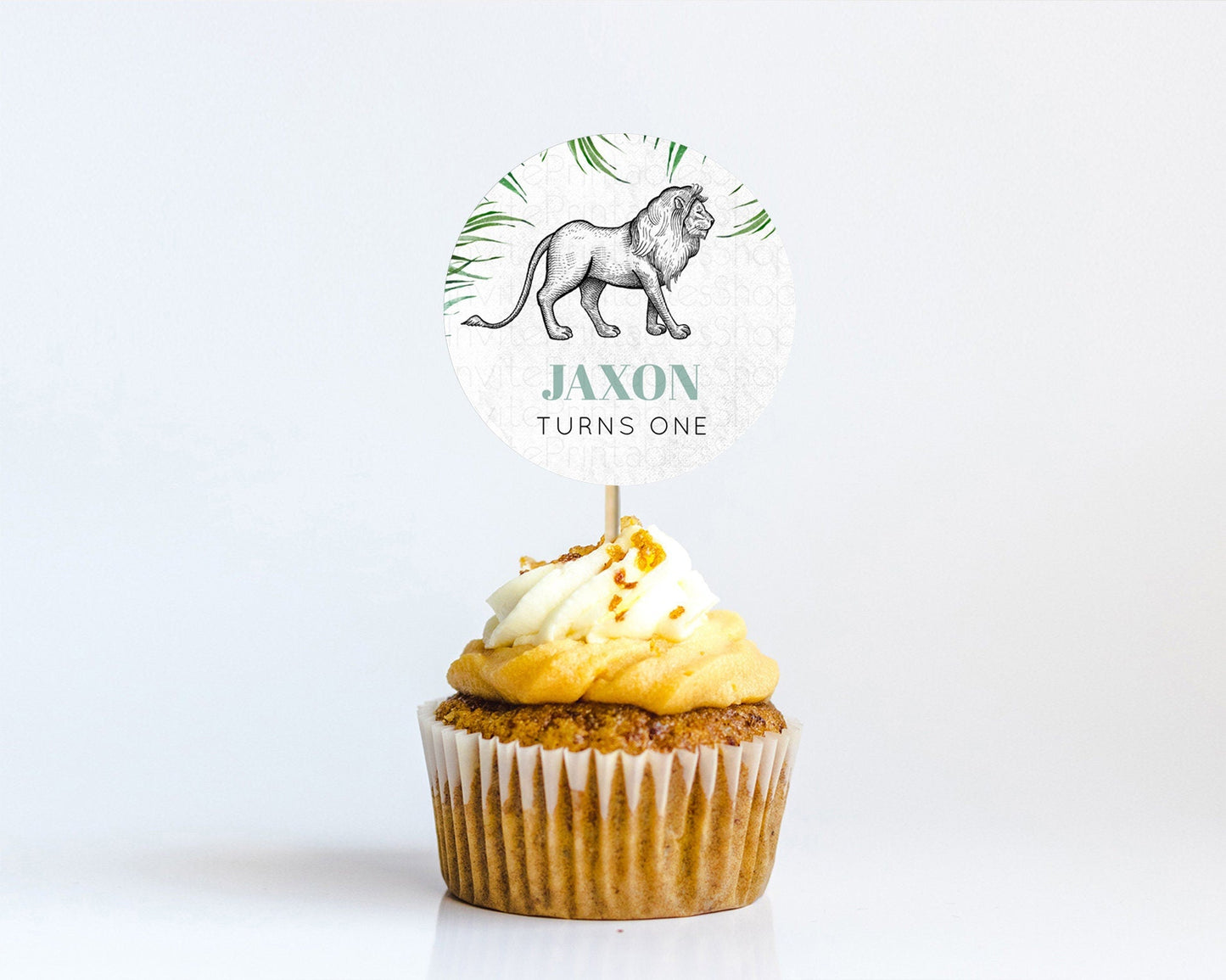 Lion Cupcake Toppers Safari Lion Cupcake Toppers Modern Lion Party Decor Safari Adventure Party Minimalist Lion First Birthday Decor D10845