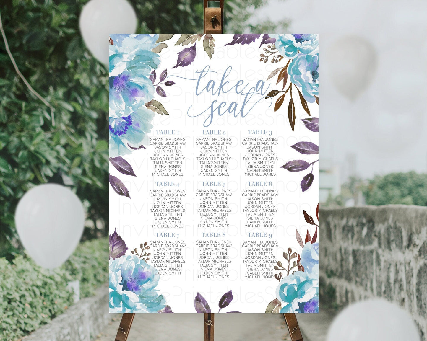 Secret Garden Seating Chart Wildflower Seating Chart Pastel Flowers Seating Chart Enchanted Garden Boho Floral Take A Seat Decor D10730