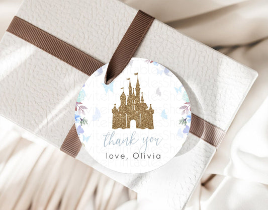Editable Princess Thank You Tags Castle Thank You Gift Tags Secret Garden Fa