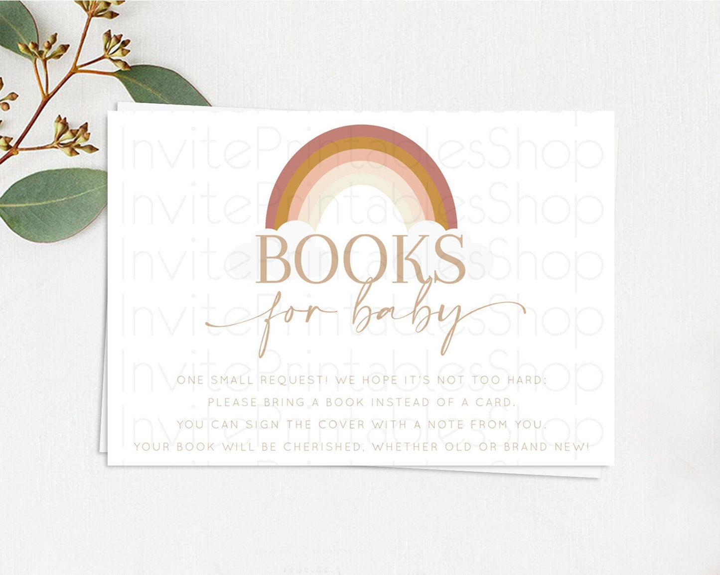 Pastel Rainbow Books For Baby Card Boho Rainbow Book Insert Boho Rainbow Book Card Pastel Watercolor Baby Shower Book Poem Request D10122