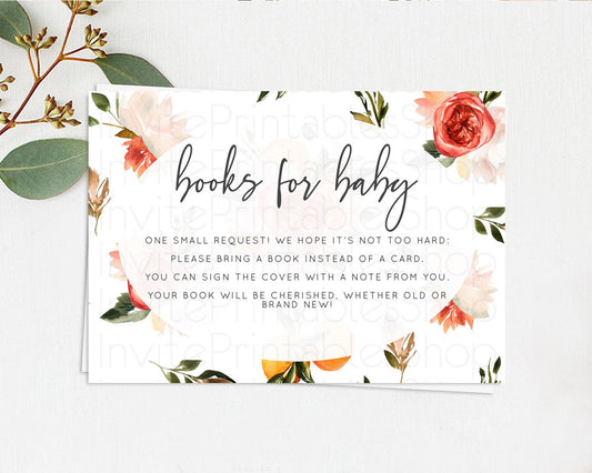 Editable Secret Garden Books For Baby Card Boho Wildflower Book Insert Paste