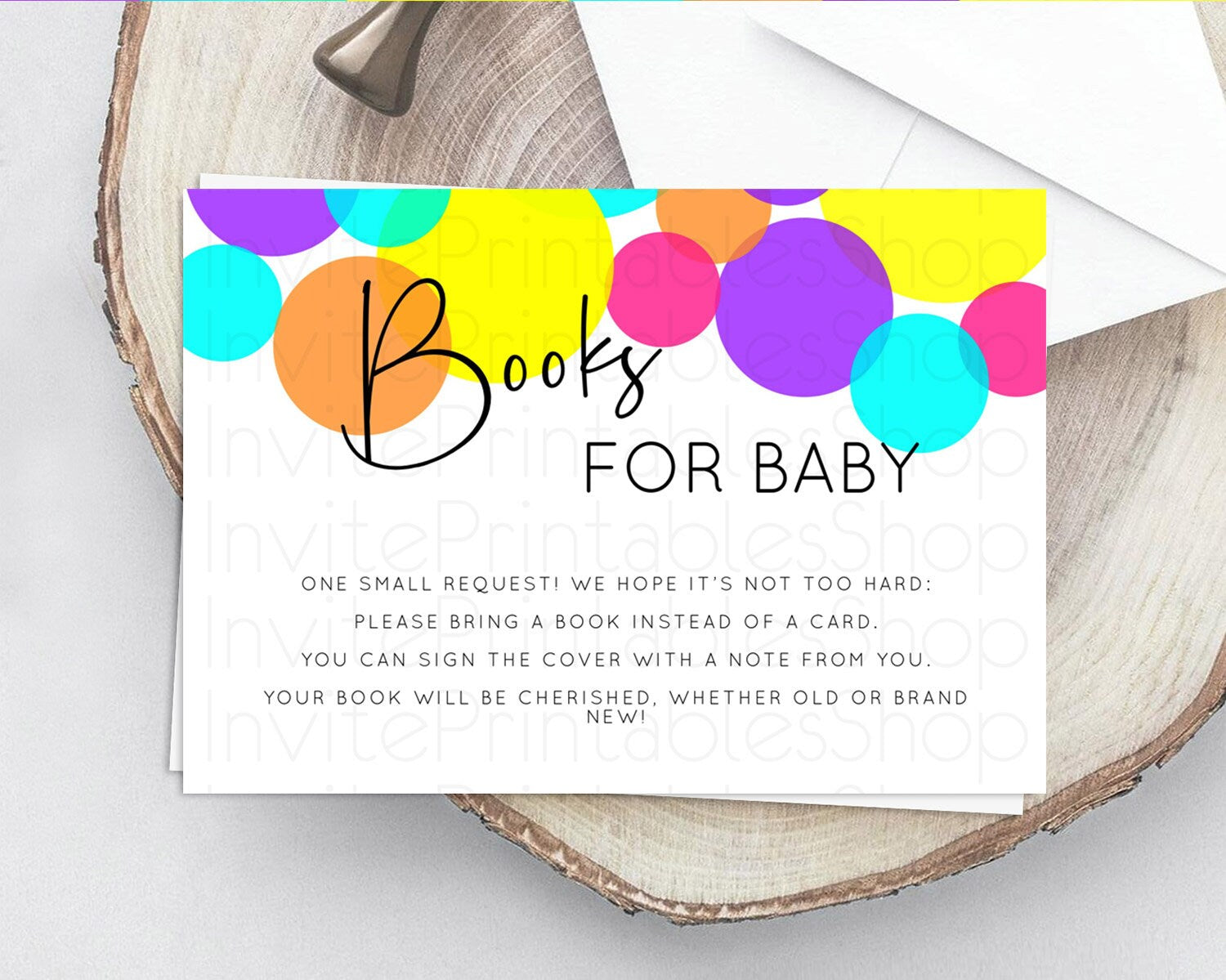 Editable Rainbow Books For Baby Card Pastel Sprinkles Book Insert Pastel Rai