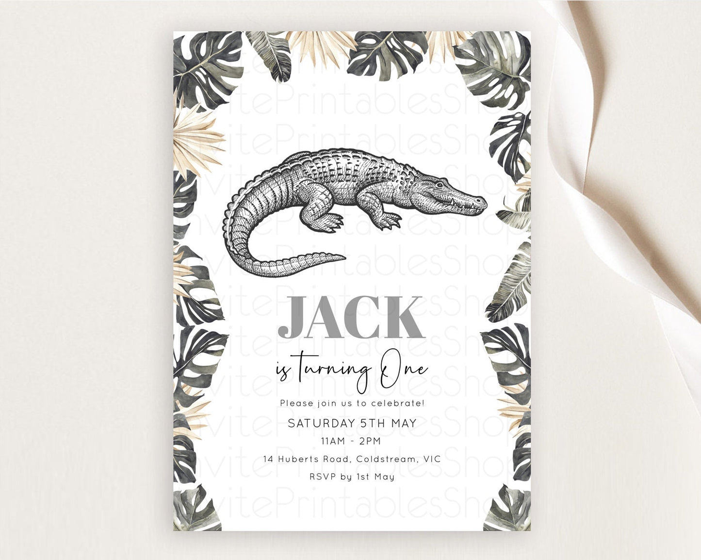 Crocodile Birthday Invitation Alligator Birthday Invitation Later Alligator Birthday Gator Swamp Birthday Invite Safari Crocodile D10830