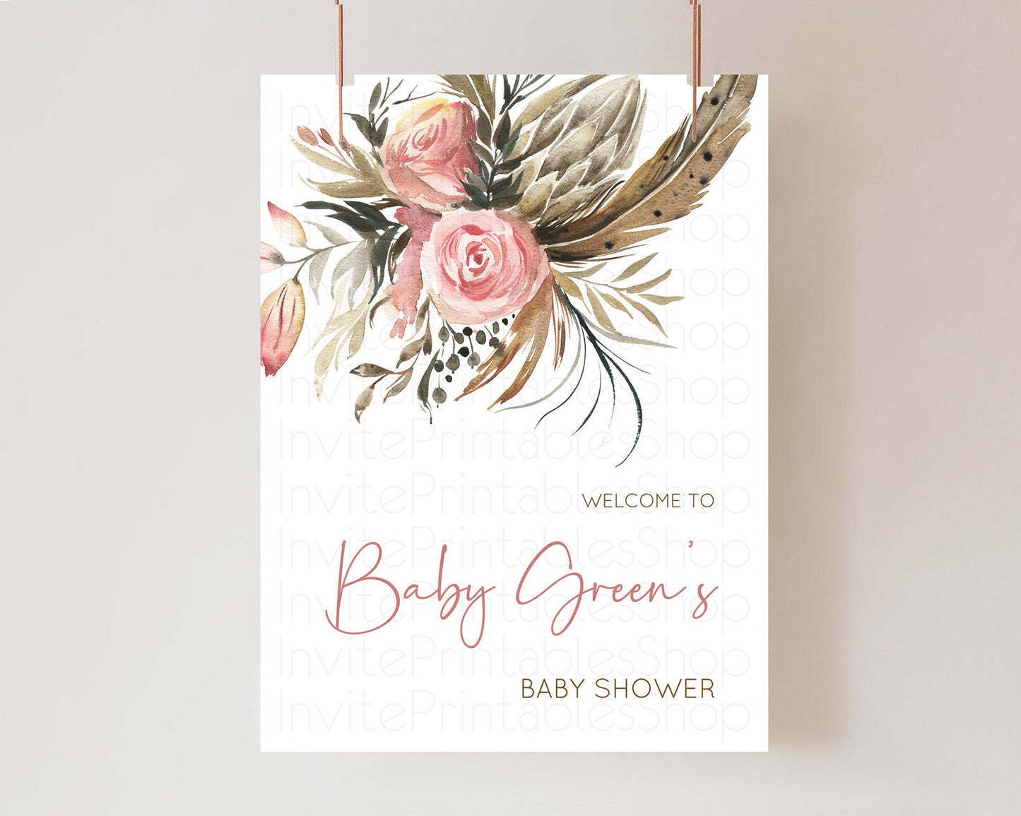 Secret Garden Baby Shower Welcome Sign Wildflower Welcome Board Pastel Flower Garden Welcome Poster Boho Wildflower Welcome Sign D10686