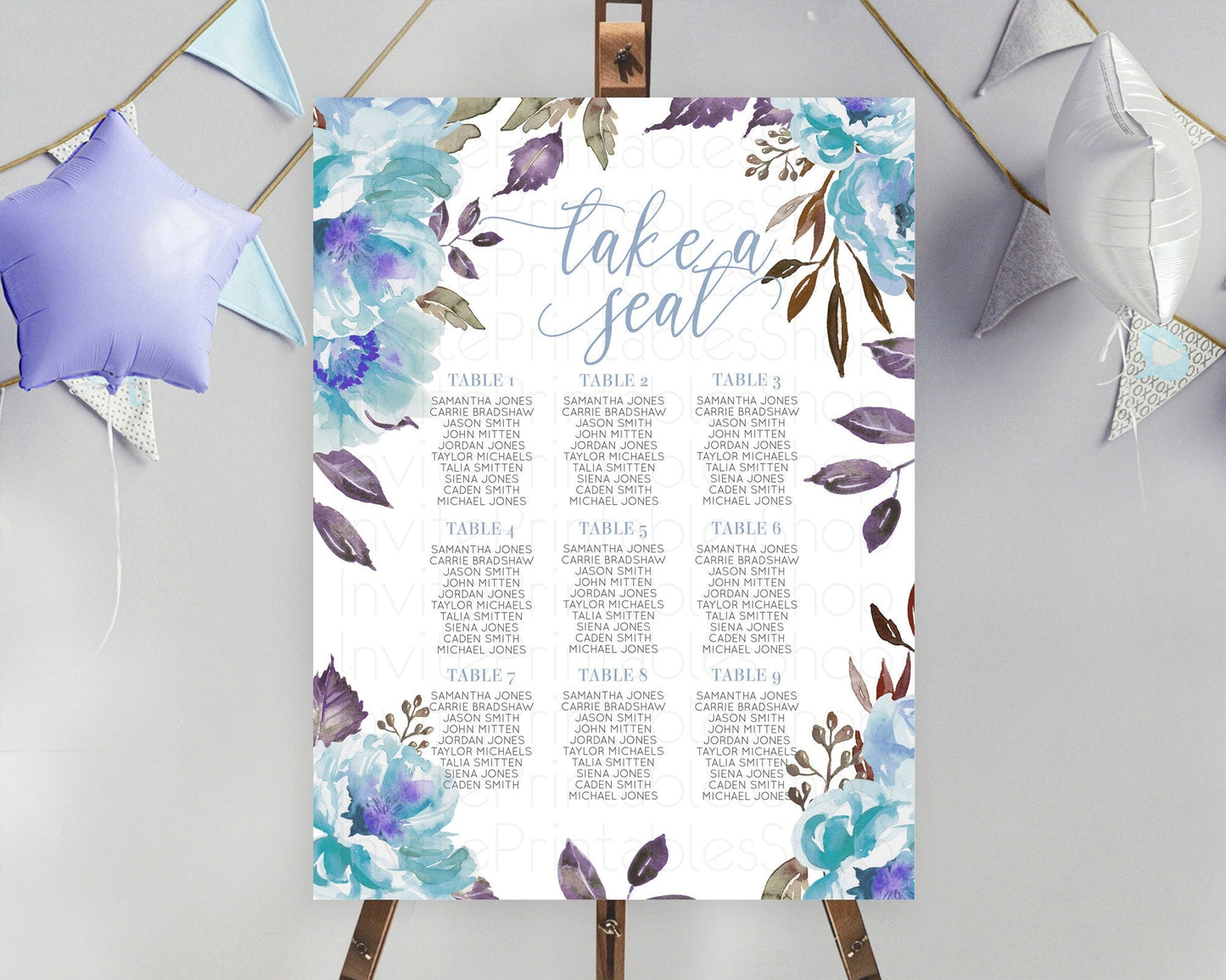 Secret Garden Seating Chart Wildflower Seating Chart Pastel Flowers Seating Chart Enchanted Garden Boho Floral Take A Seat Decor D10730