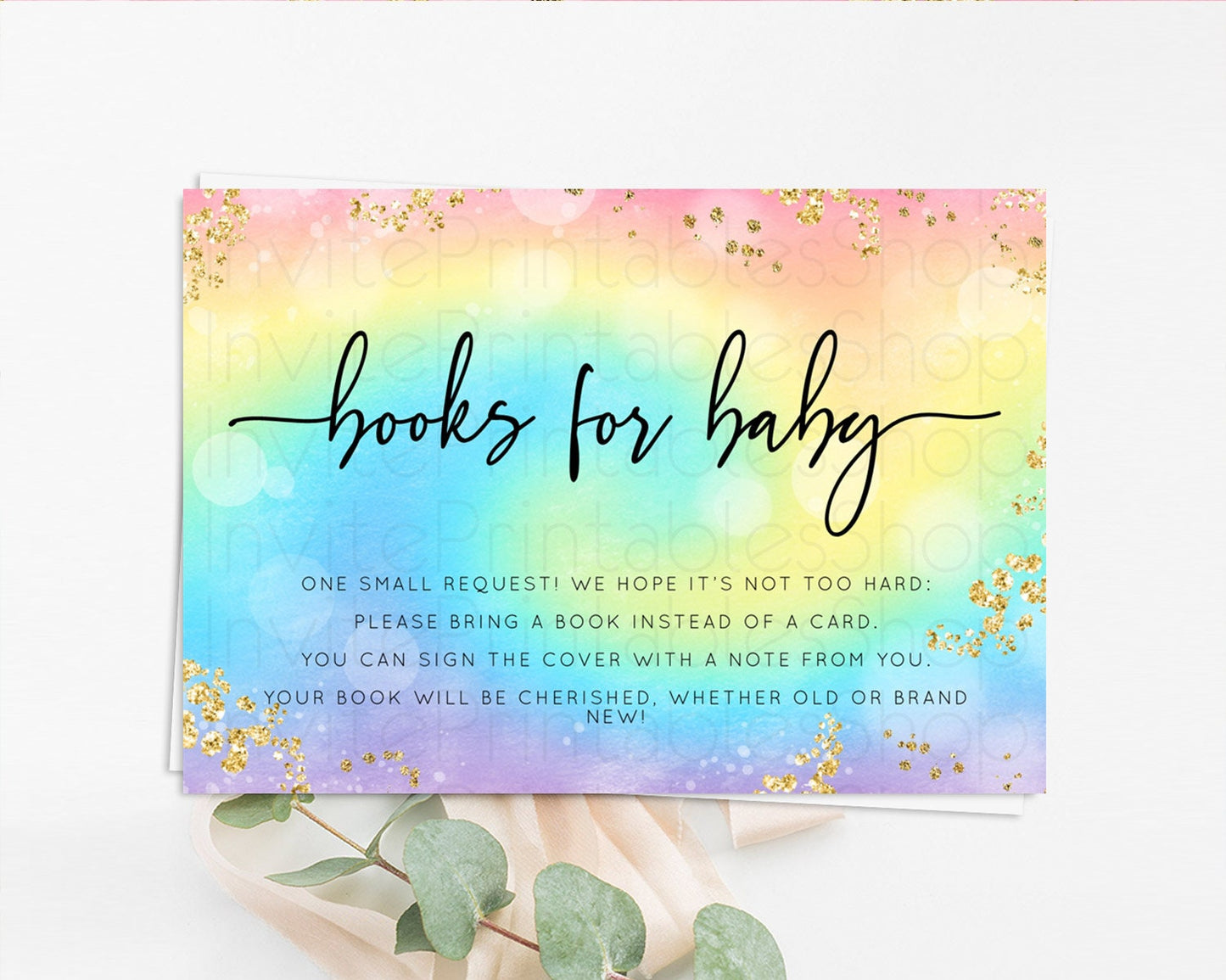 Tie Dye Books For Baby Card Rainbow Tie Dye Book Insert Pastel Rainbow Watercolor Book Card Tie Dye Colors Guests Book Poem Request D10568