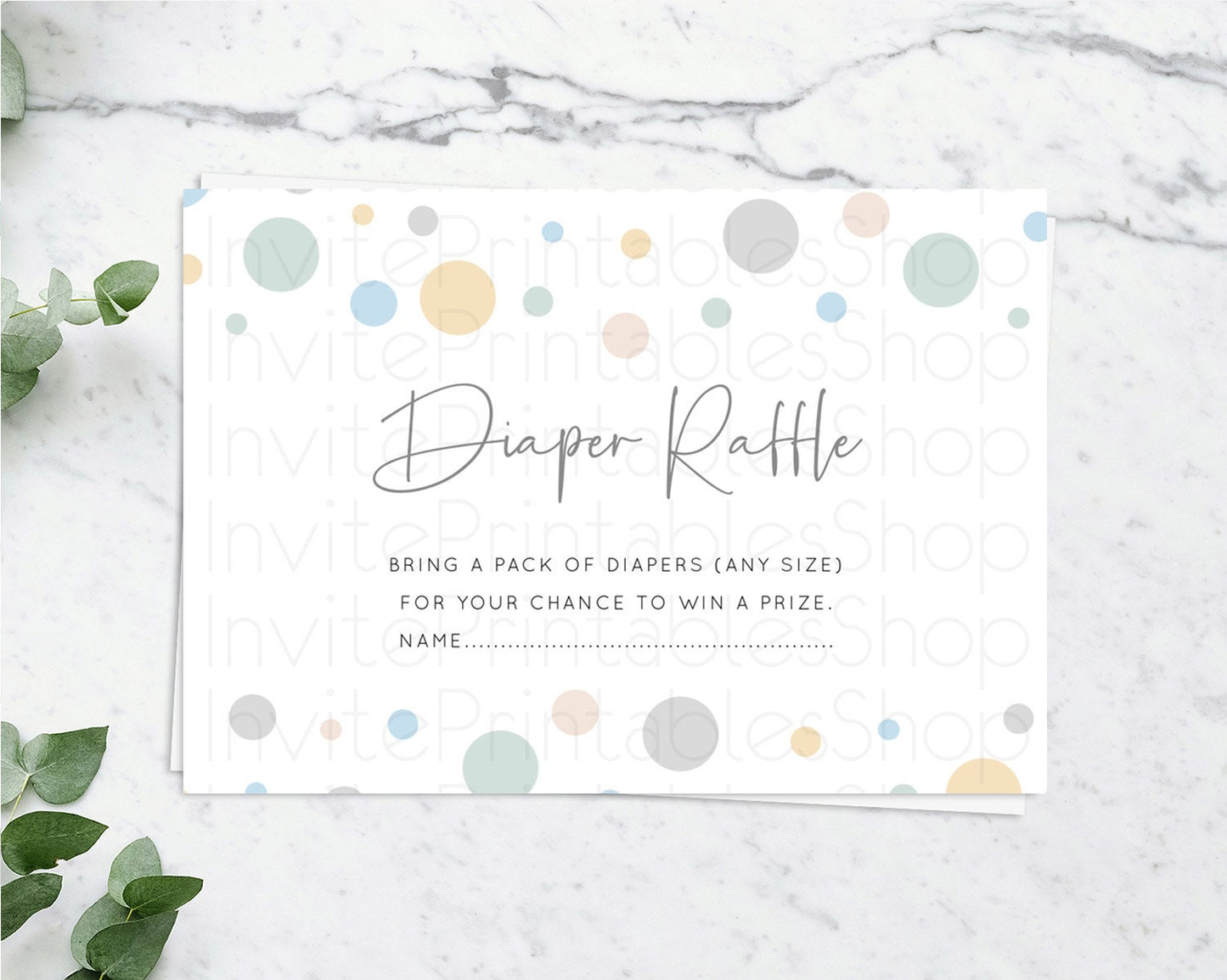 Rainbow Diaper Raffle Card Pastel Sprinkles Diaper Raffle Insert Rainbow Confetti Diaper Ticket Colorful Bubbles Pastel Raffle Game D11021